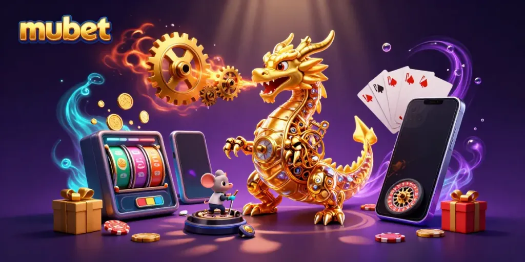 Experience the thrill of mubet with dynamic casino elements in an immersive scene.