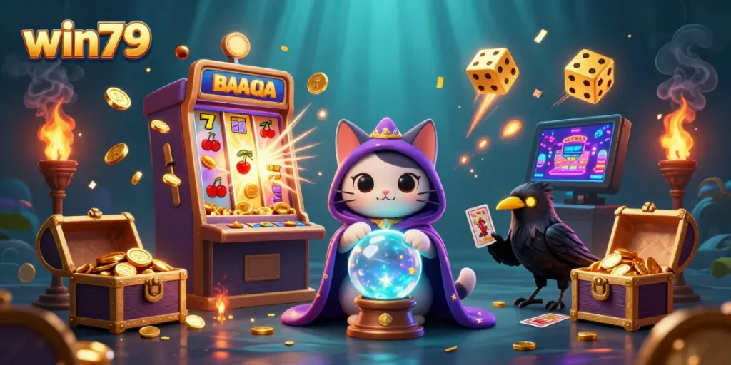 Experience thrilling wins at win79 with captivating characters and gambling excitement in a dynamic scene.