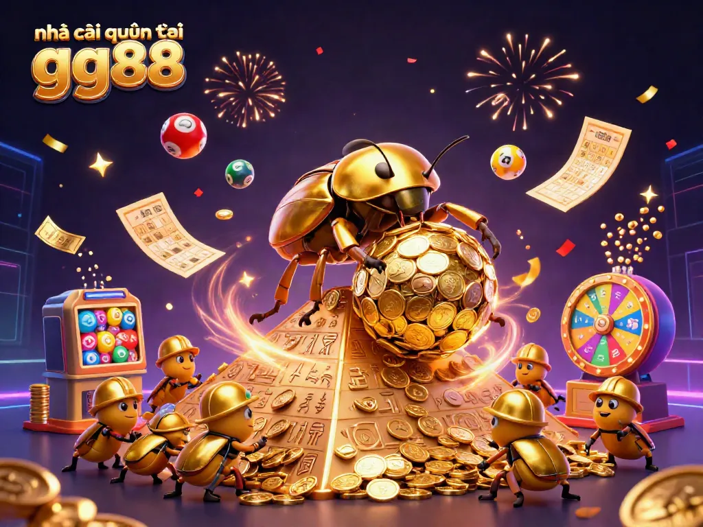 Experience the excitement of nhà cái quốc tế gg88 with dynamic golden beetles and casino elements in celebration.