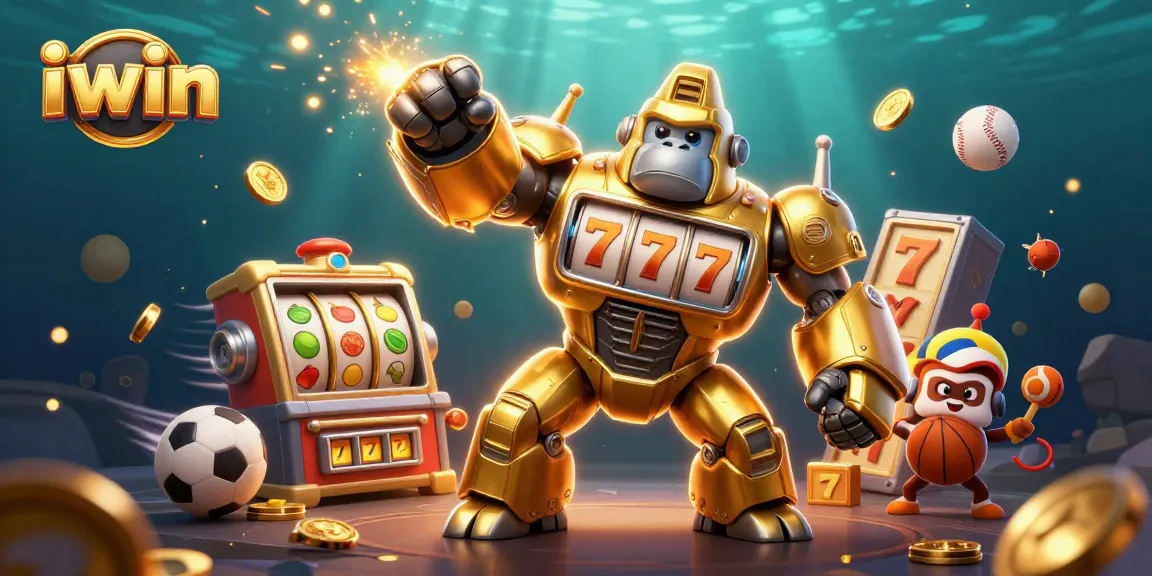 Experience thrilling gameplay with the iwin golden gorilla mech amidst dynamic casino elements.
